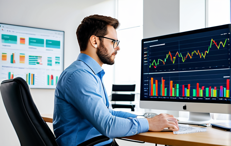 Data-Driven Content Strategy**
"A digital marketing analyst, fully clothed in business casual attire, reviewing website analytics dashboards on a large monitor, surrounded by data visualizations and charts, modern office setting, professional environment, focused expression, safe for work, appropriate content, perfect anatomy, natural proportions, professional quality."
**