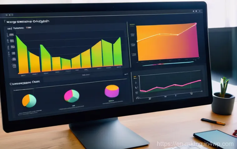 채널 성과를 분석하는 데이터 시각화 기법 - **Image Prompt: The Data Deluge**
    A young content creator, appearing overwhelmed and frustrated,...