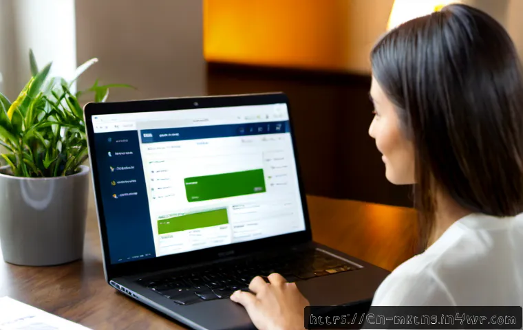 Home 17 고객 유지율을 높이는 이메일 전략 - Photorealistic home-office scene of a friendly small business owner reviewing a clean customer engag...